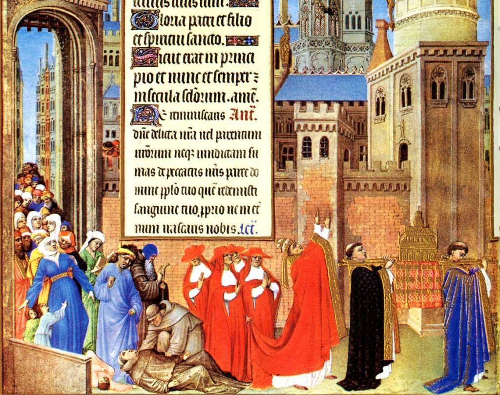 São Miguel atende as súplicas do Papa São Gregório Magno
