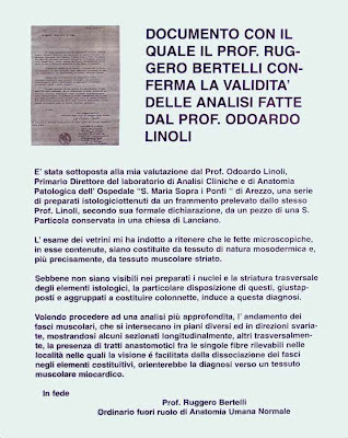 Prof. Ruggero Bertelli aprova trabalho do Dr. Linoli