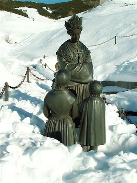 La Salette, imagens na neve